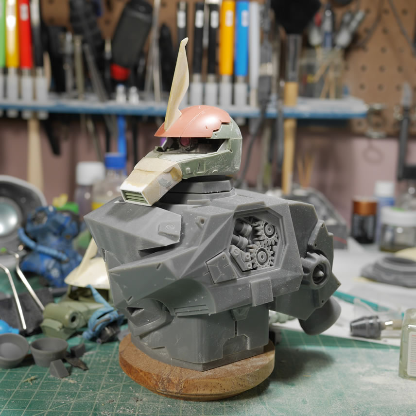 Zaku Exceed Head Conversion To No Zaku Boy Custom Bust Gamera Baenre S Mindless Ramblings